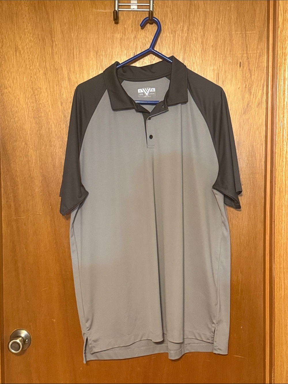 LevelWear Men's Short-Sleeve Golf Polo Light Gray & Dark Grey XL